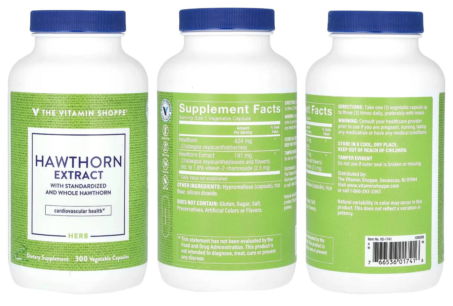 The Vitamin Shoppe, Hawthorn Extract packaging