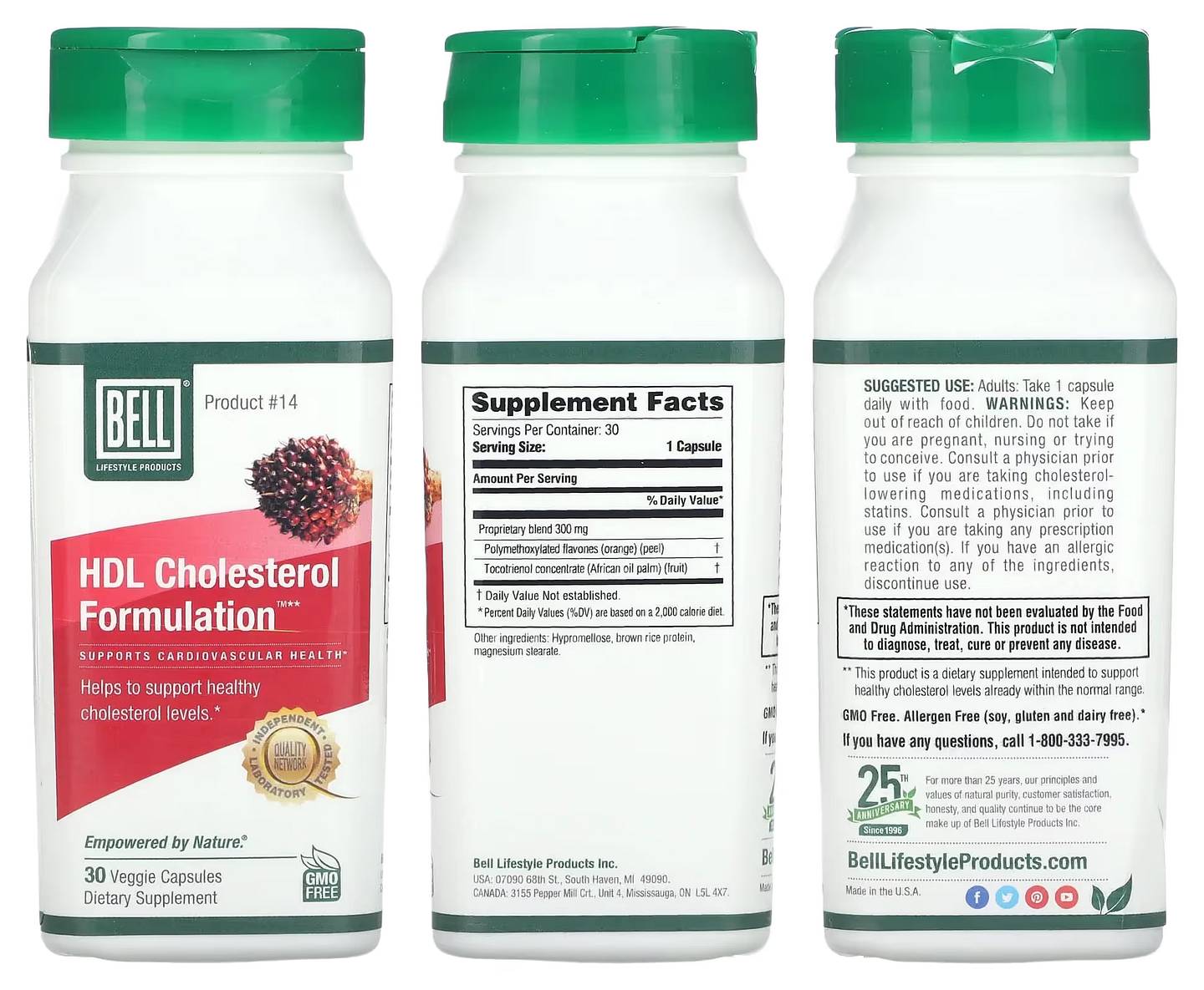 Bell Lifestyle, HDL Cholesterol Formulation packaging