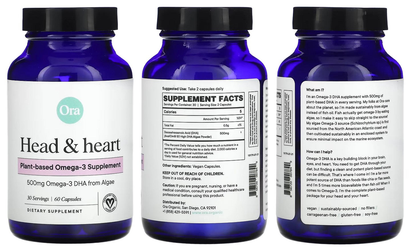 Ora Organic, Head & Heart packaging