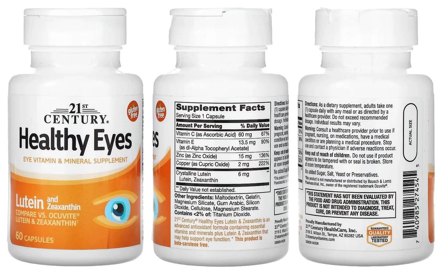 21st Century, Healthy Eyes packaging