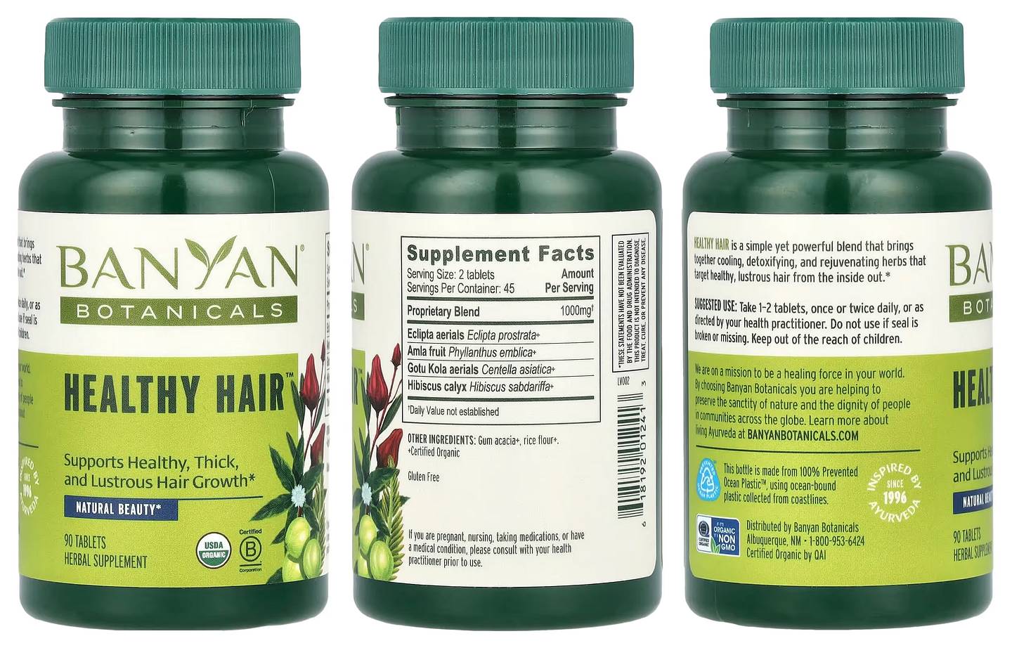 Banyan Botanicals, Healthy Hair packaging