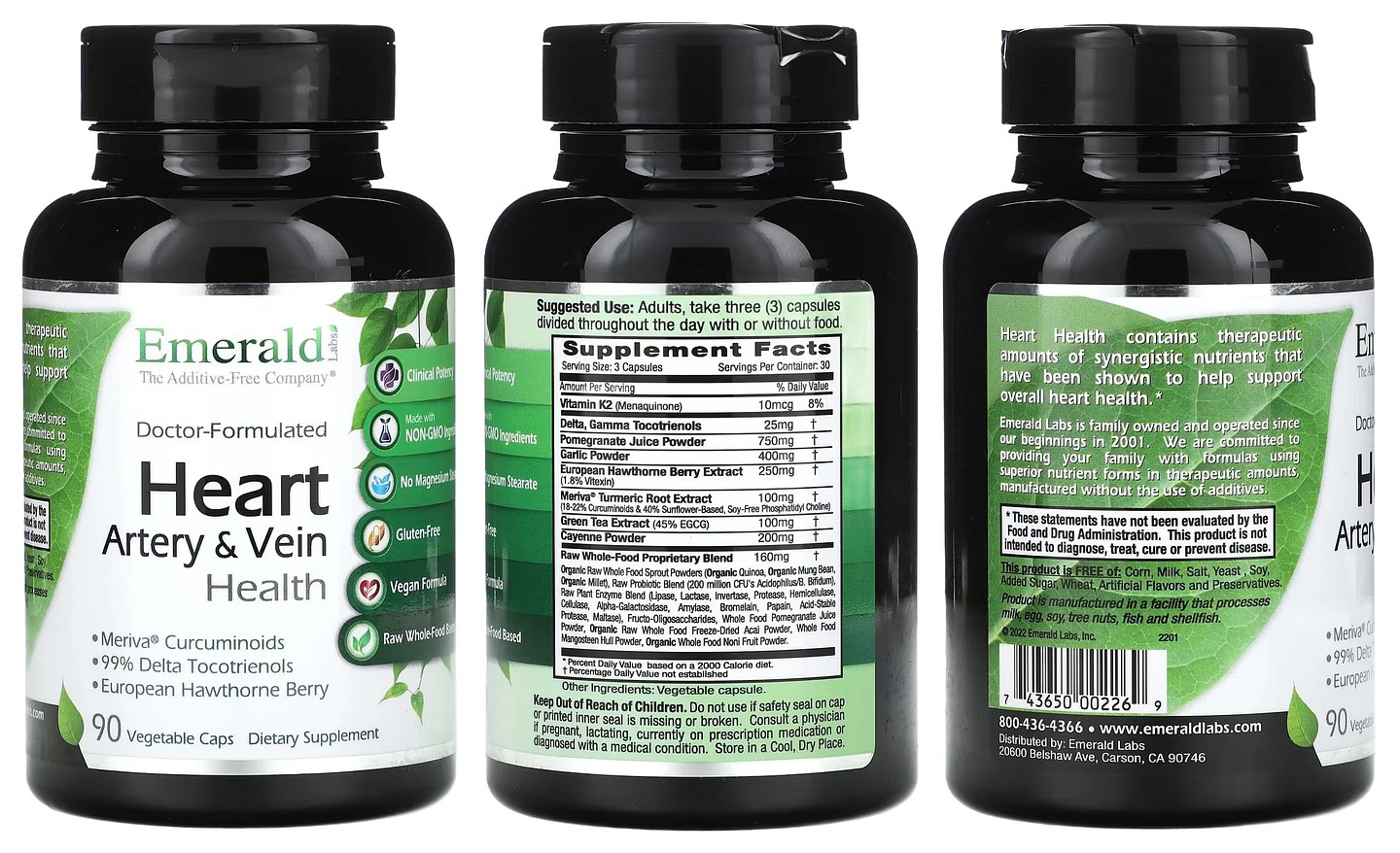 Emerald Laboratories, Heart Artery & Vein Health packaging