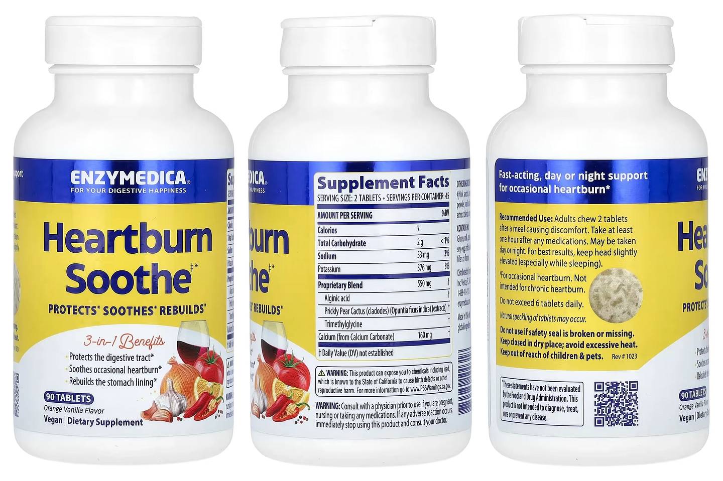 Enzymedica, Heartburn Soothe packaging