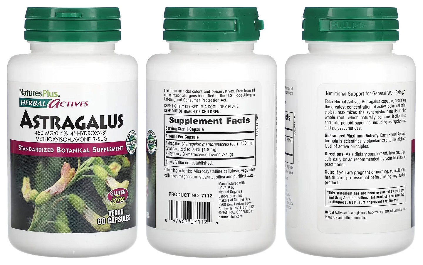 NaturesPlus, Herbal Actives packaging