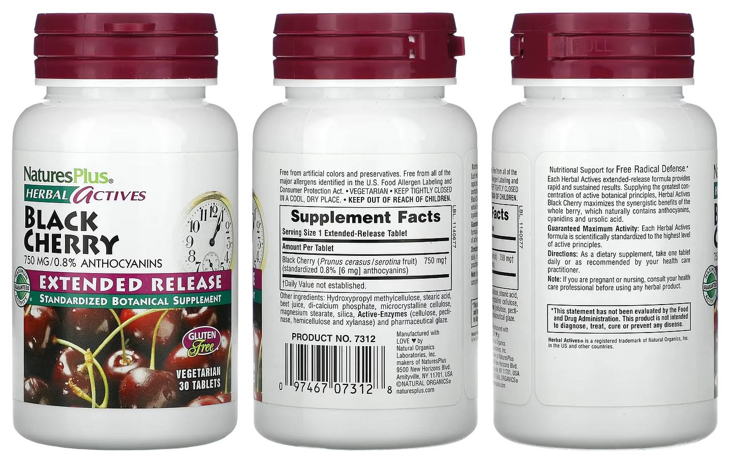 NaturesPlus, Herbal Actives packaging