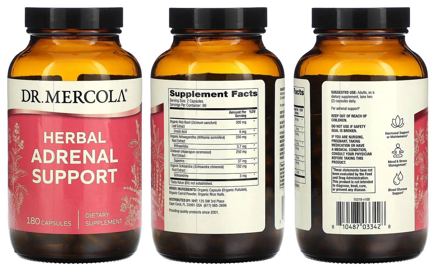 Dr. Mercola, Herbal Adrenal Support packaging