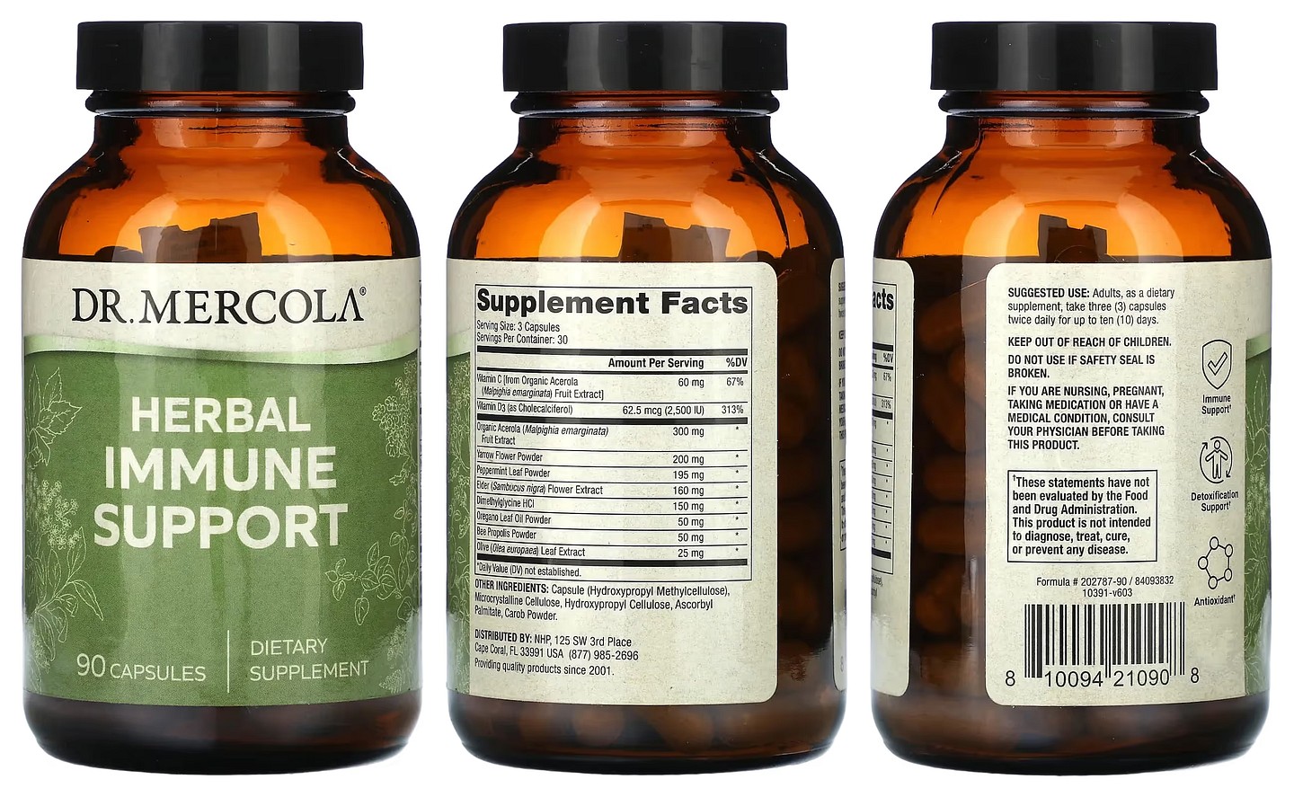 Dr. Mercola, Herbal Immune Support packaging