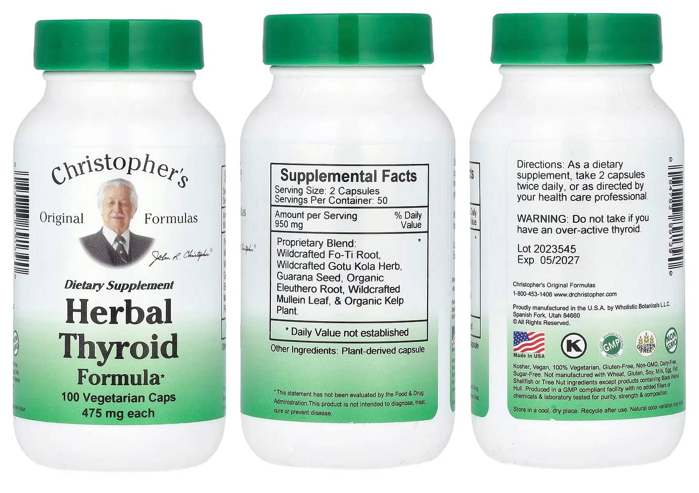 Dr. Christopher's, Herbal Thyroid Formula packaging