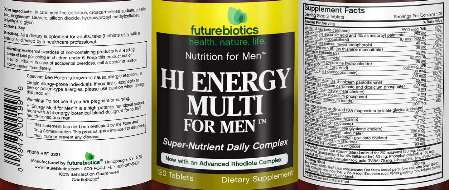 Futurebiotics, Hi Energy Multi label