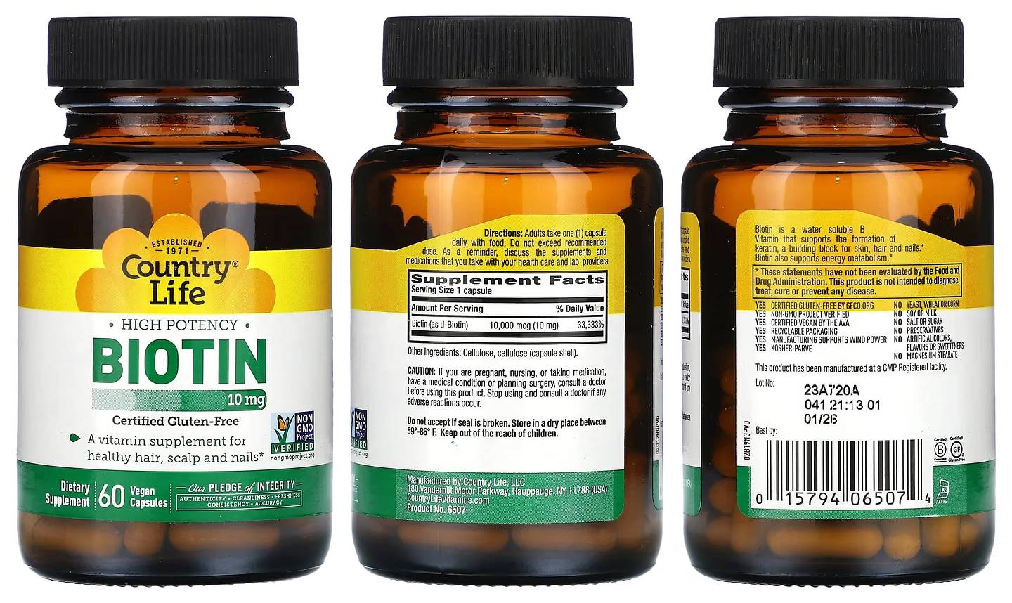 Country Life, High Potency Biotin packaging