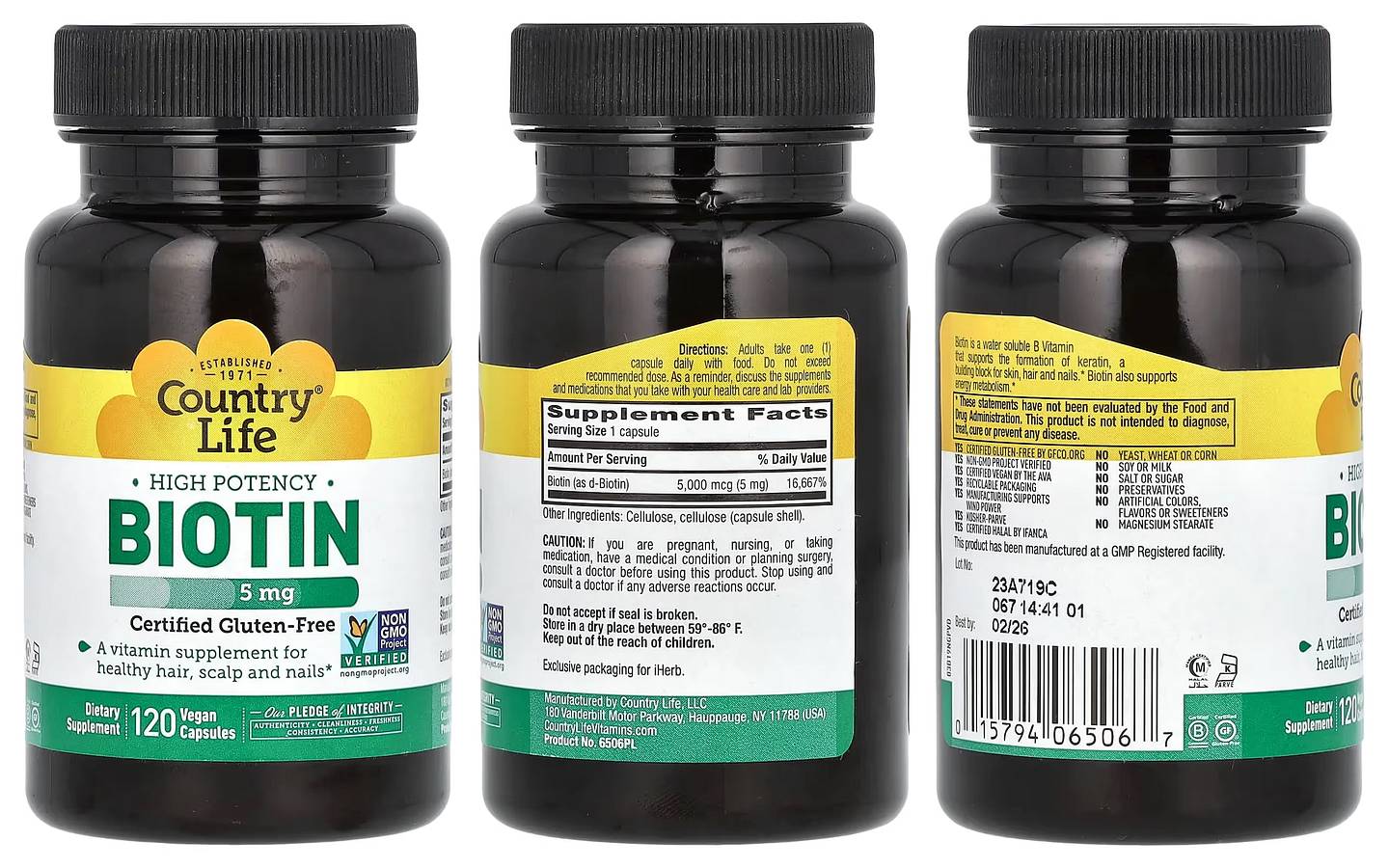 Country Life, High Potency Biotin packaging