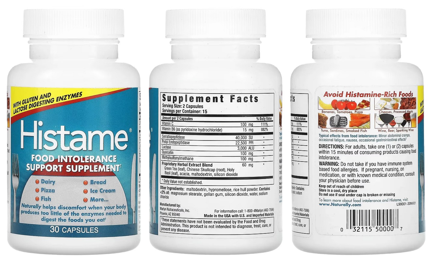 Naturally Vitamins, Histame packaging