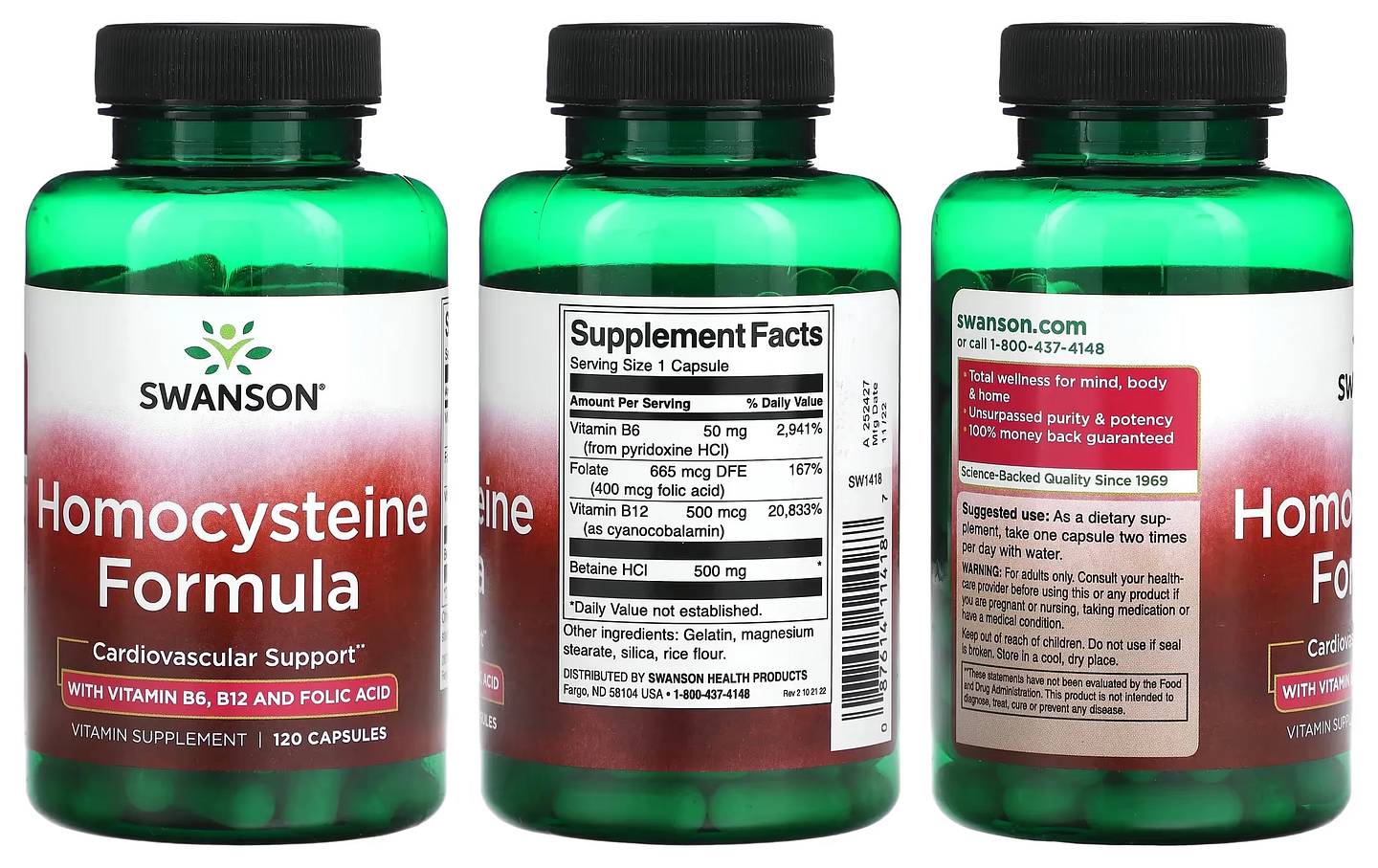 Swanson, Homocysteine Formula packaging