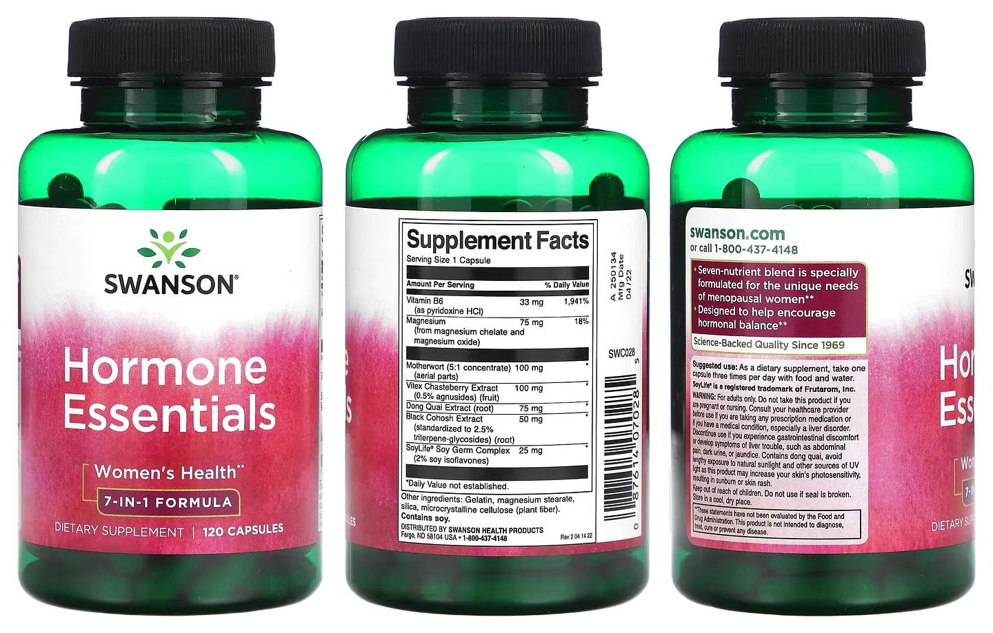 Swanson, Hormone Essentials, Women's Health packaging