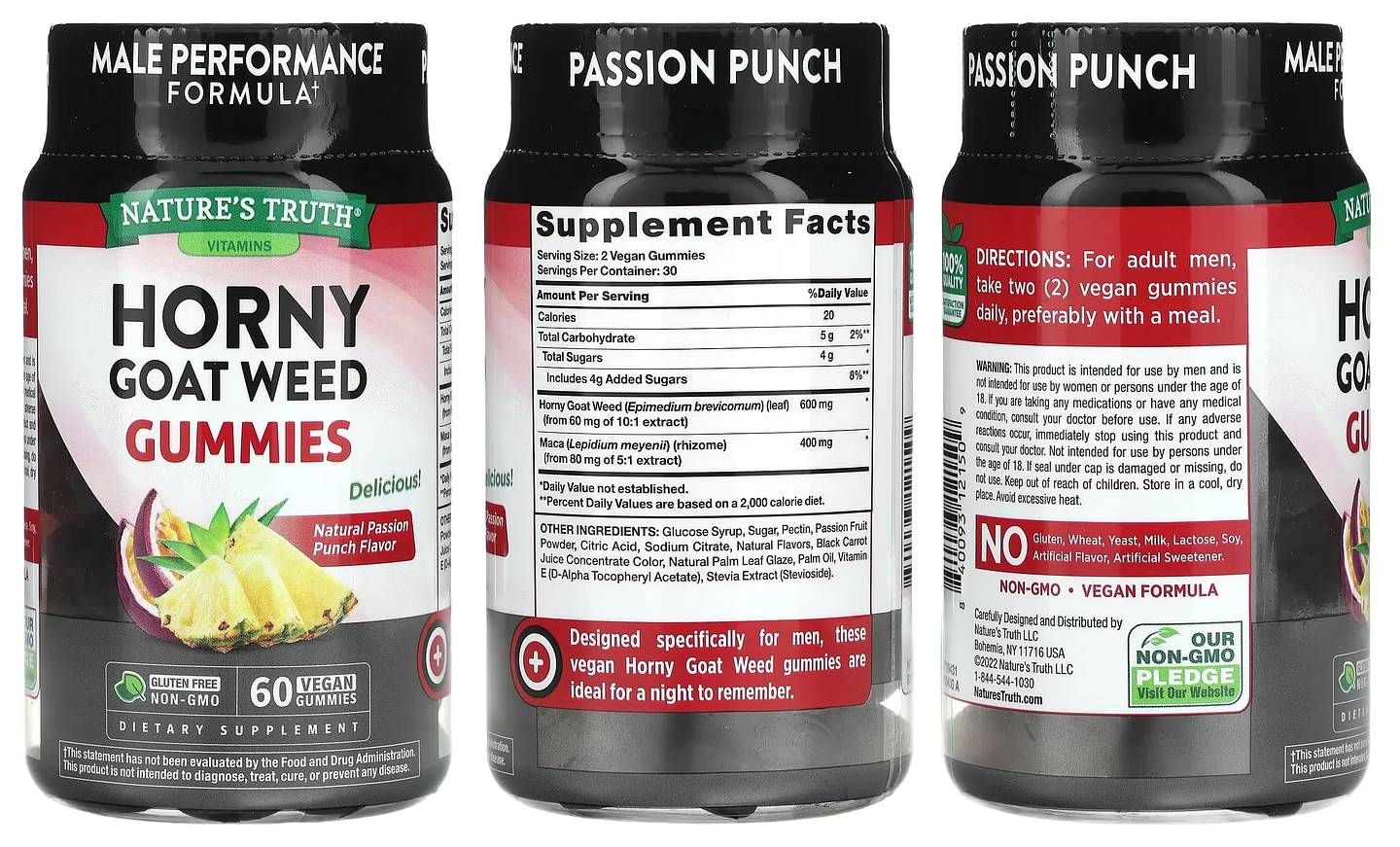 Nature's Truth, Horny Goat Weed, Passion Punch packaging