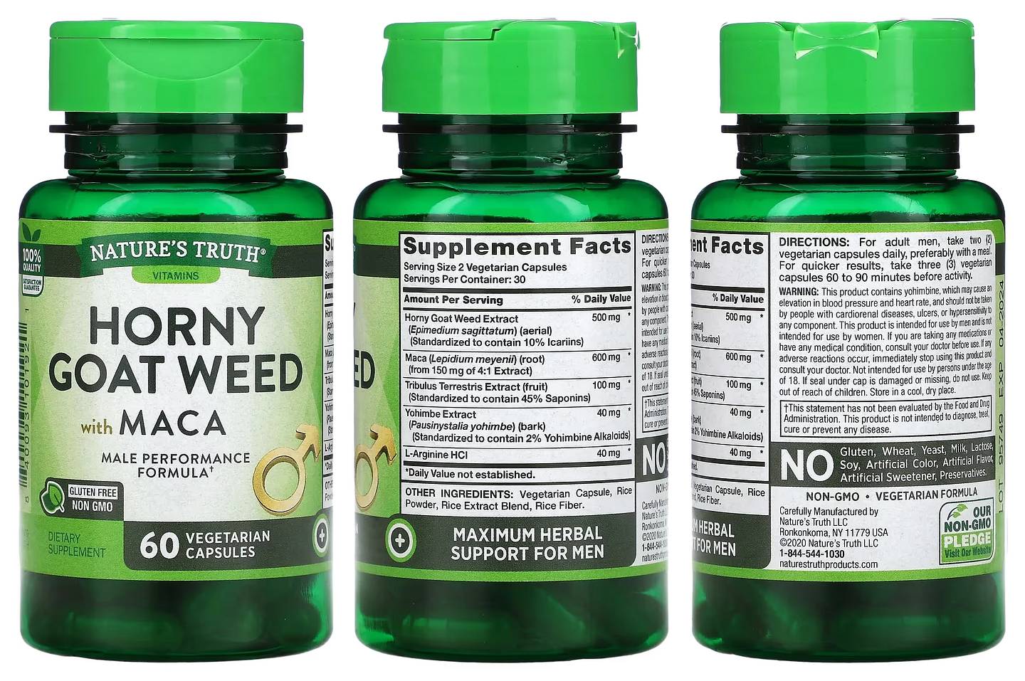 Nature's Truth, Horny Goat Weed with Maca packaging