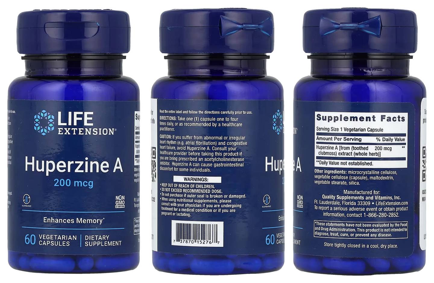 Life Extension, Huperzine A packaging