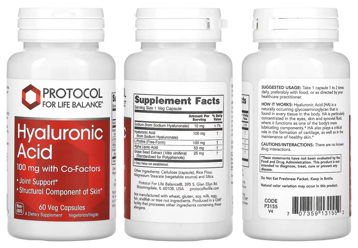 Protocol for Life Balance, Hyaluronic Acid packaging