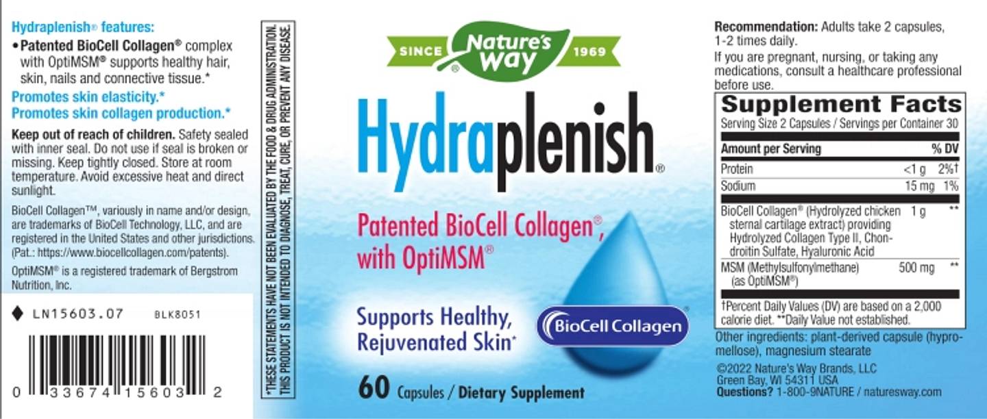 Nature's Way, Hydraplenish label