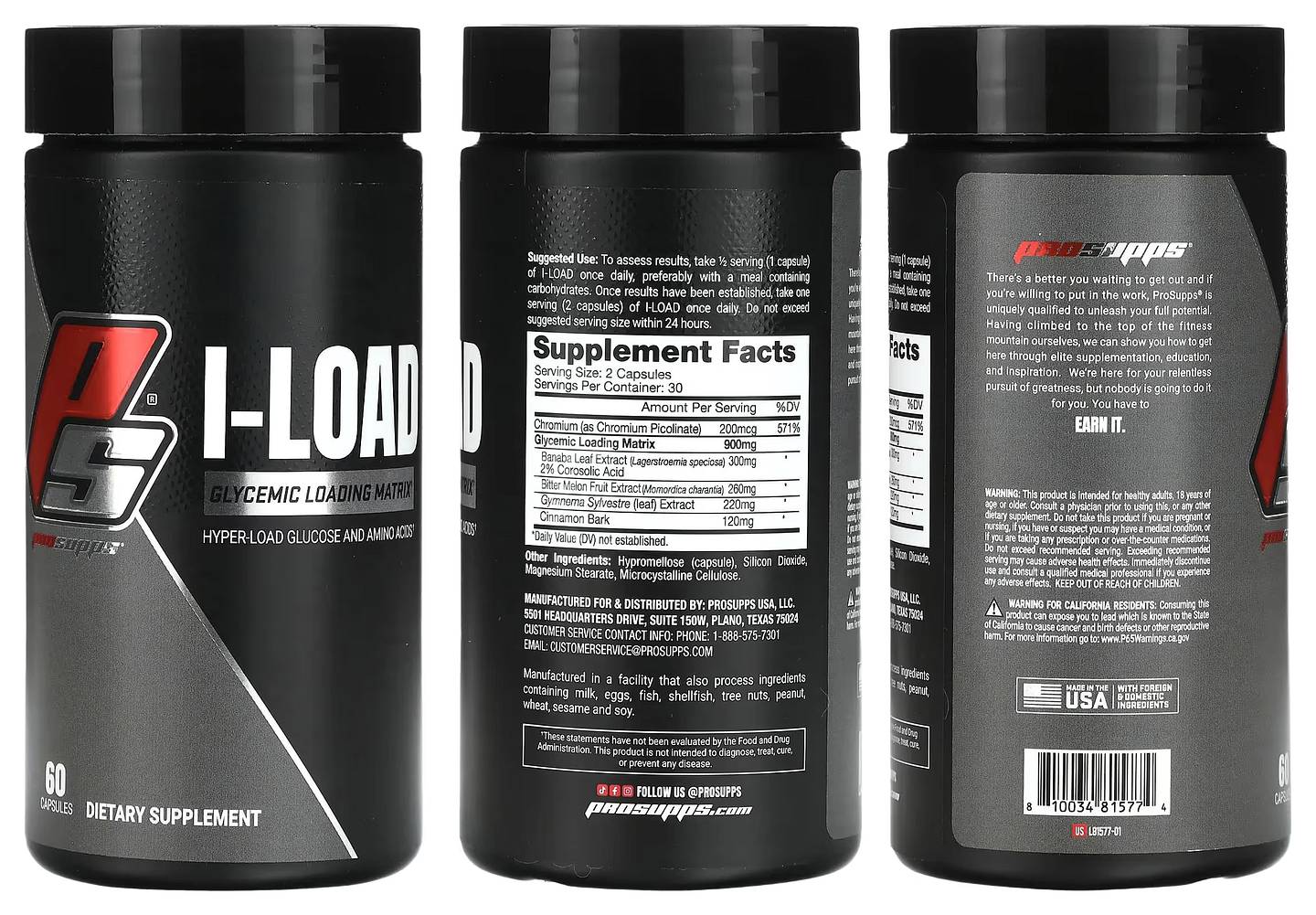 ProSupps, I-Load packaging