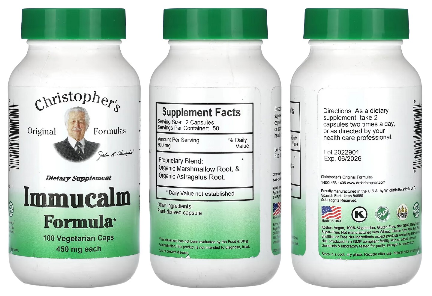 Dr. Christopher's, Immucalm Formula packaging