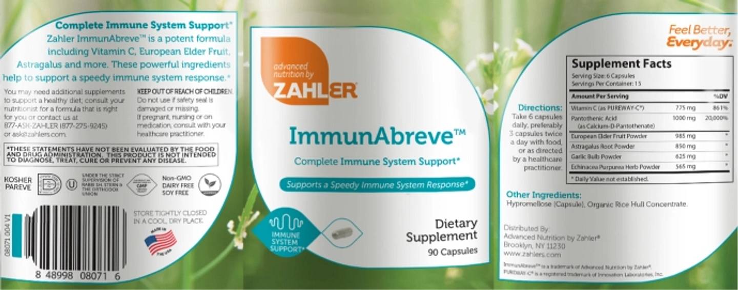 Zahler, ImmunAbreve label