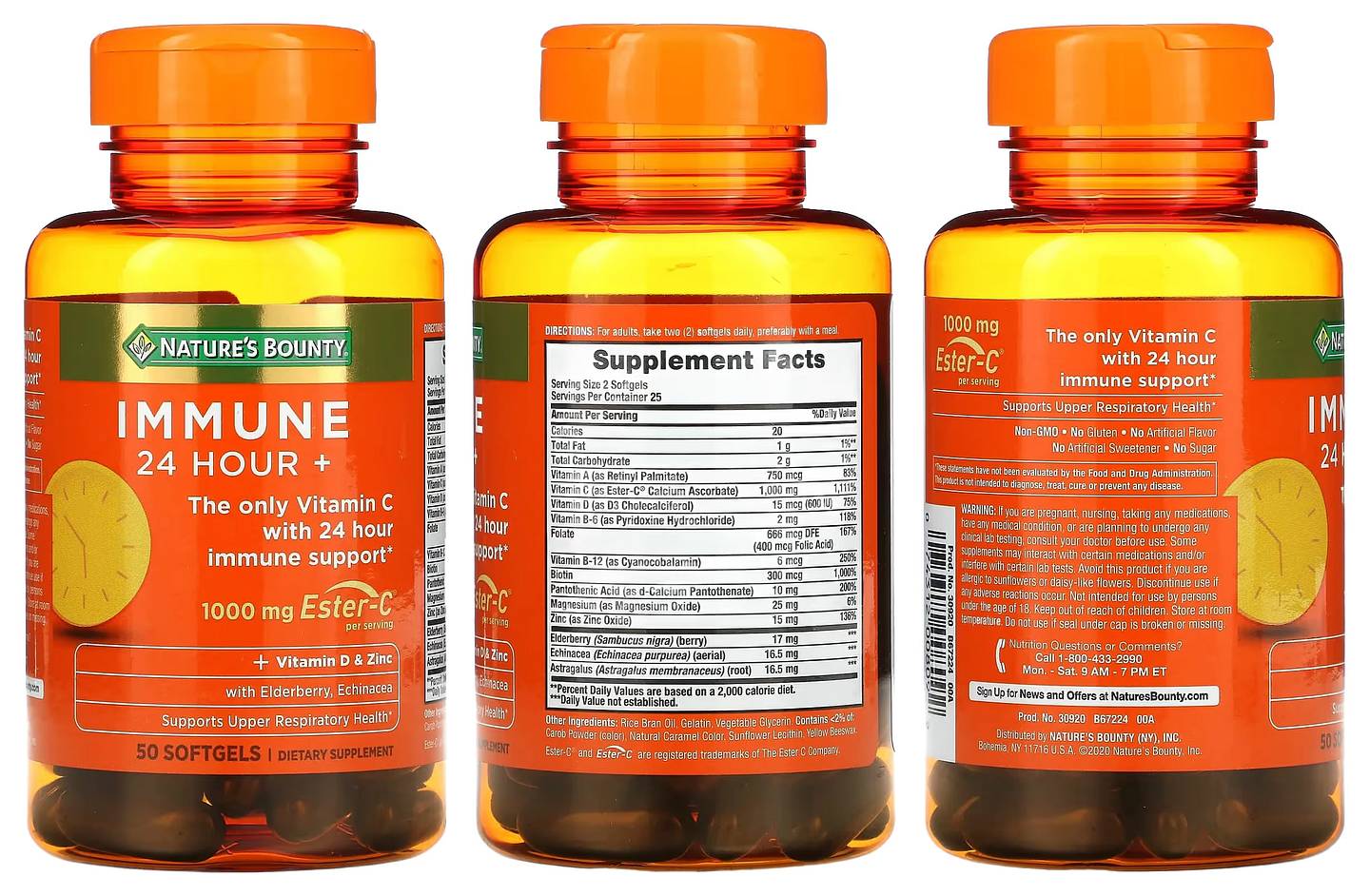 Nature's Bounty, Immune 24 Hour+ packaging