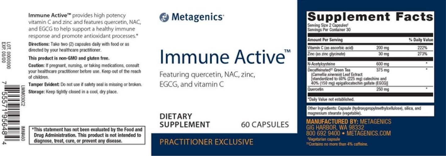 Metagenics, Immune Active label