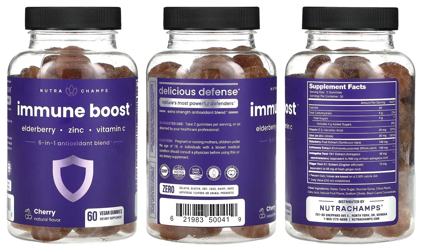 NutraChamps, Immune Boost packaging