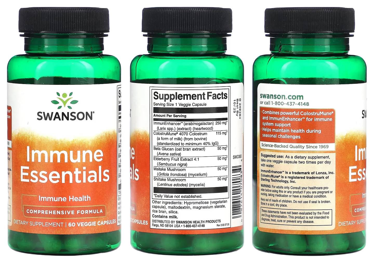 Swanson, Immune Essentials packaging