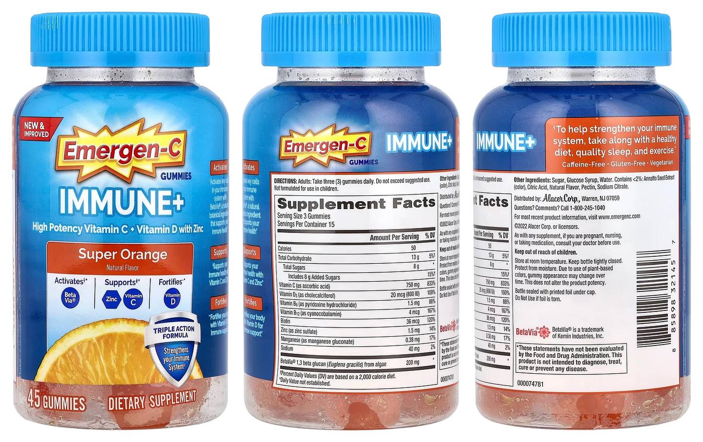 Emergen-C, Immune+ Gummies packaging