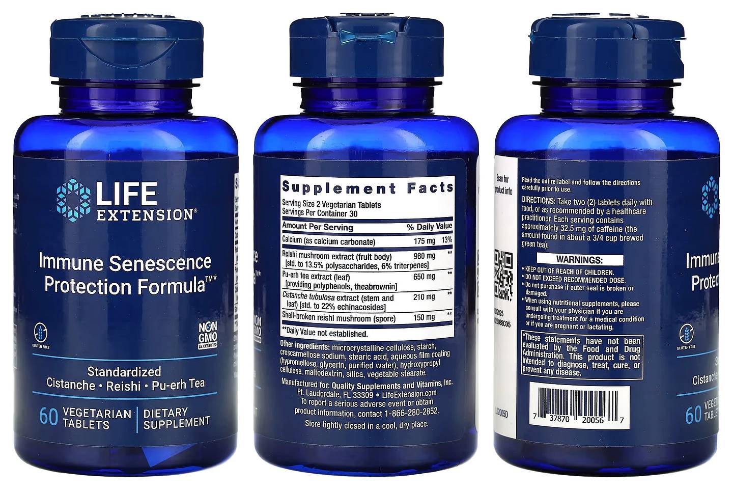 Life Extension, Immune Senescence Protection Formula packaging