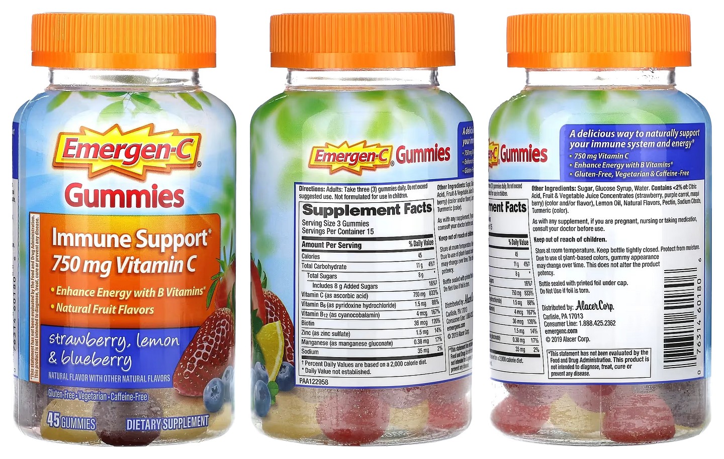 Emergen-C, Immune Support Gummies packaging