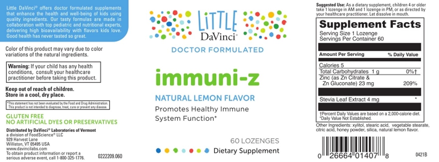 Little DaVinci, Immuni-Z label