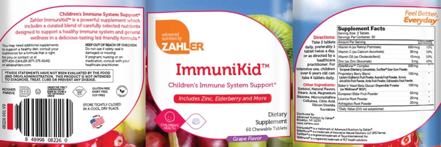 Zahler, ImmuniKid label