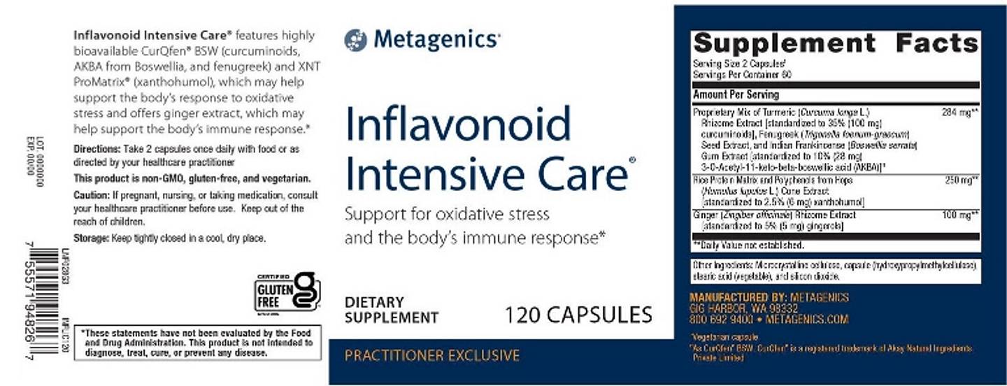 Metagenics, Inflavonoid Intensive Care label