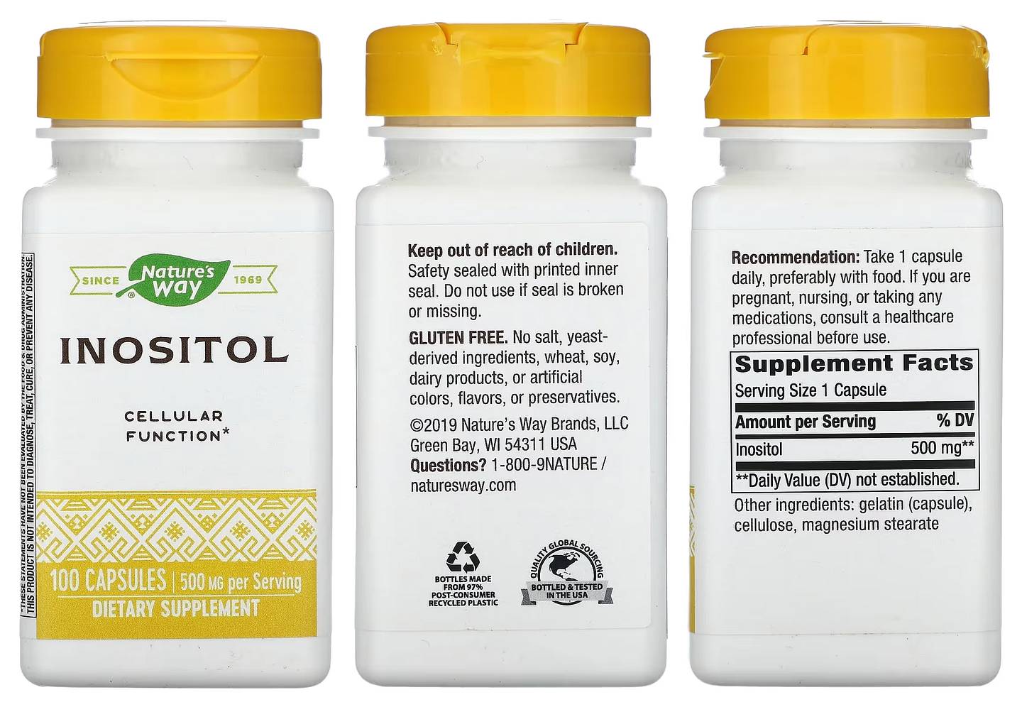 Nature's Way, Inositol packaging