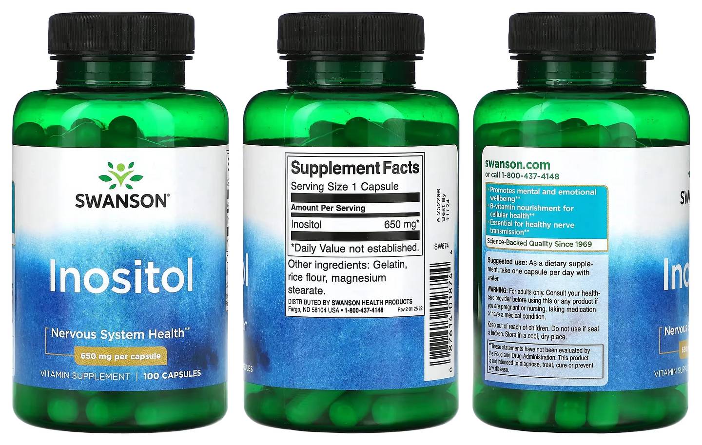 Swanson, Inositol packaging