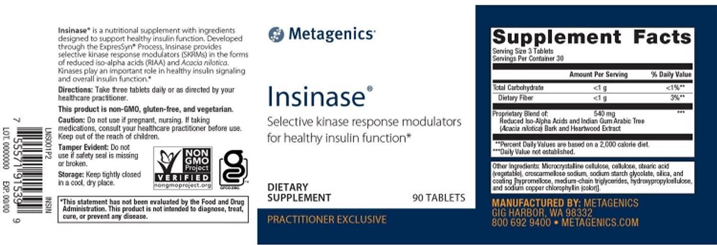 Metagenics, Insinase label