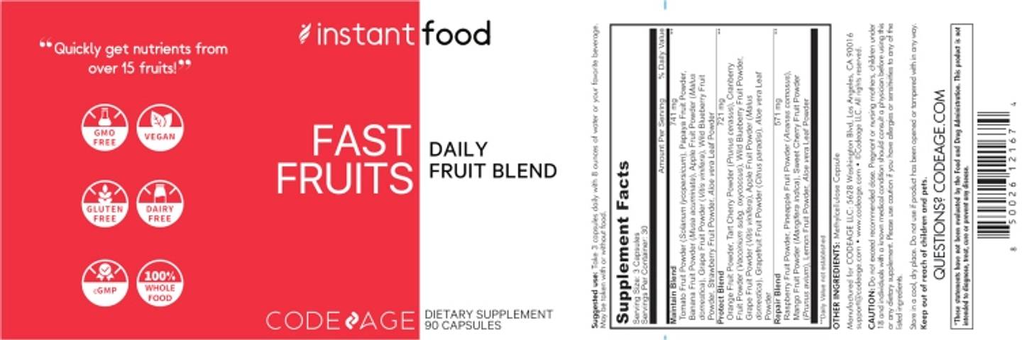 Codeage, Instant Food label