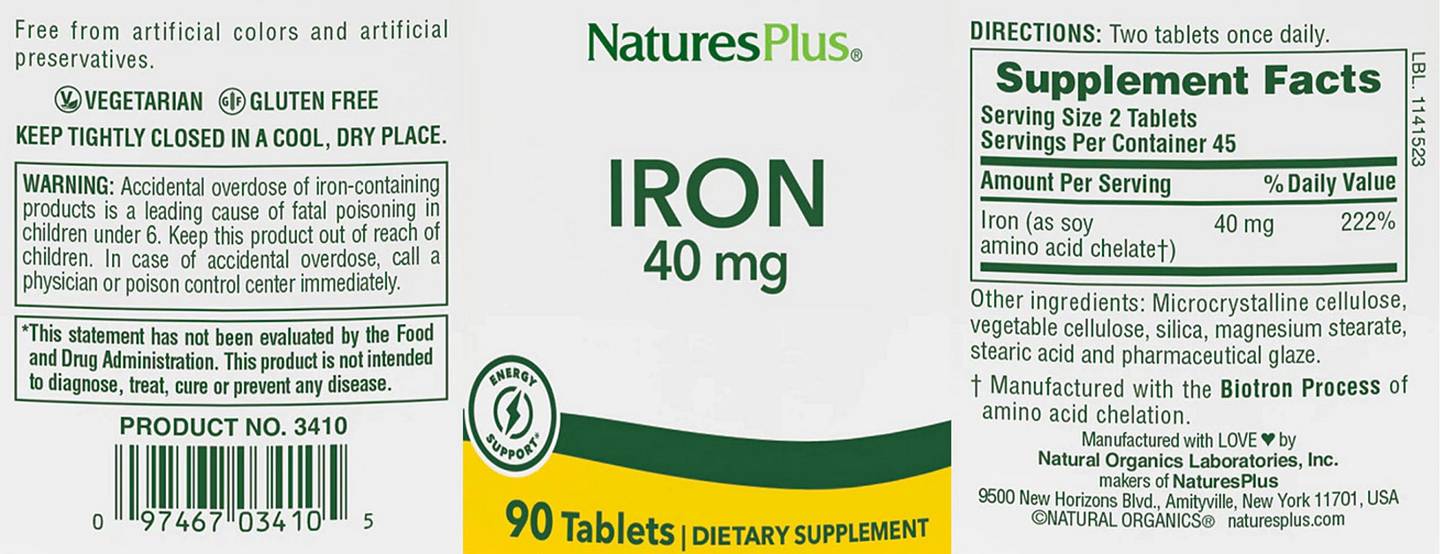 NaturesPlus, Iron label