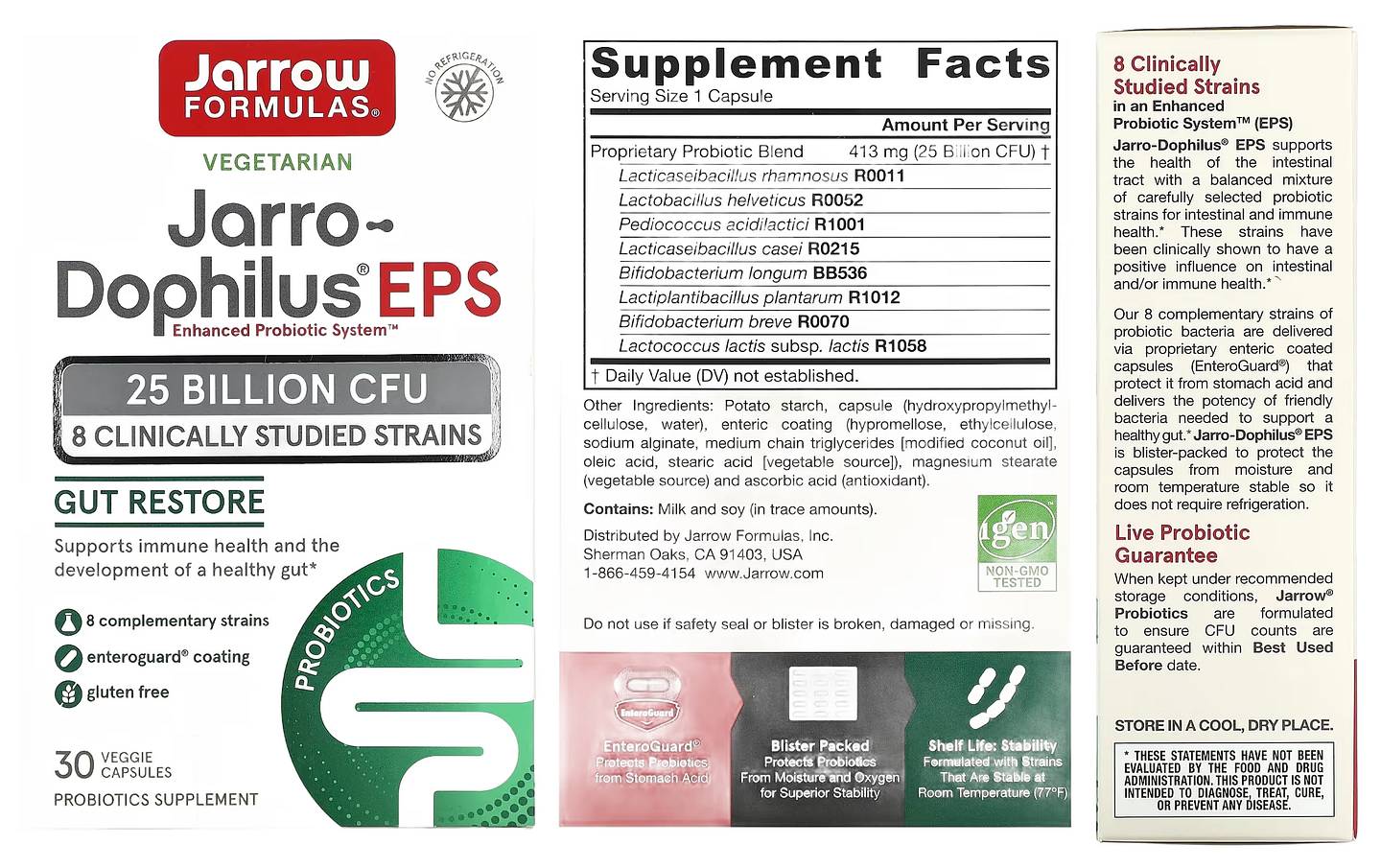 Jarrow Formulas, Jarro-Dophilus EPS packaging