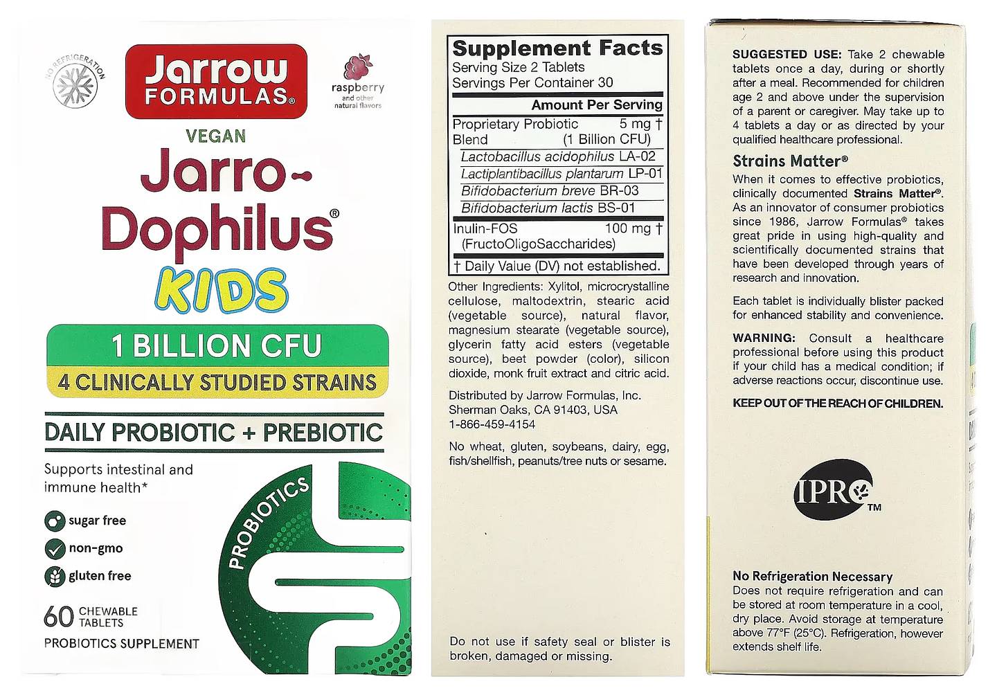 Jarrow Formulas, Jarro-Dophilus Kids packaging