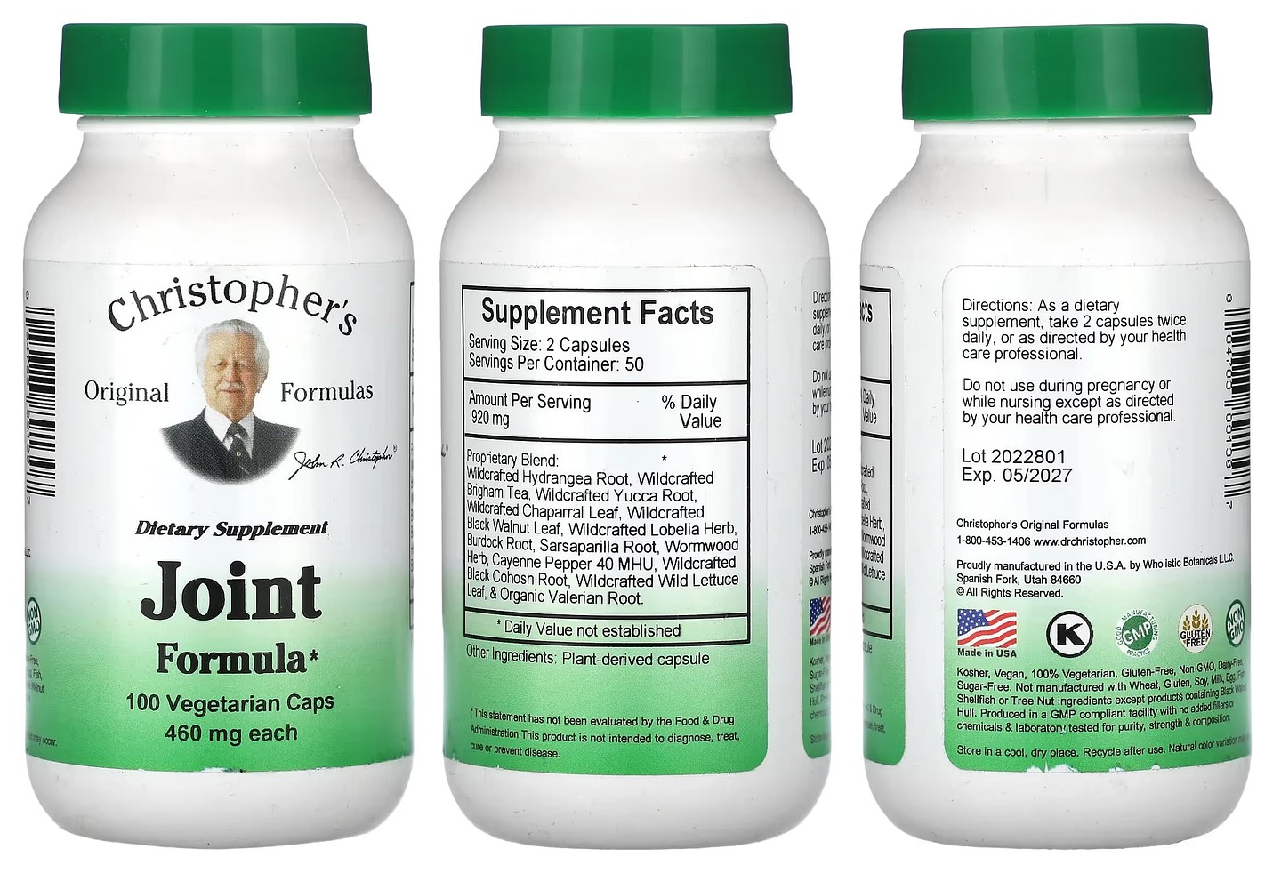 Christopher's Original Formulas, Joint Formula packaging