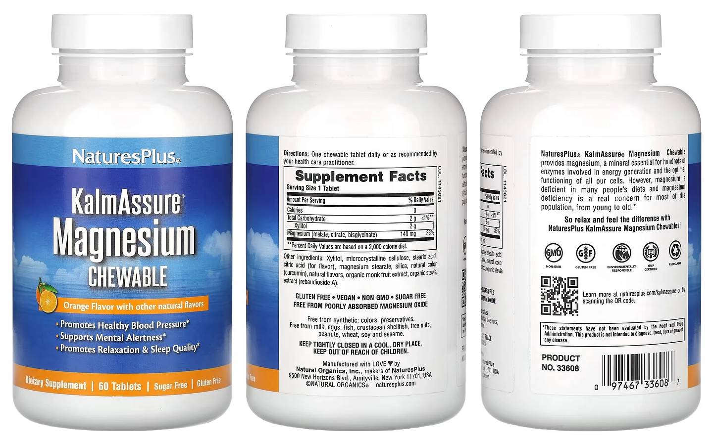 NaturesPlus, KalmAssure Magnesium Chewable, Orange packaging