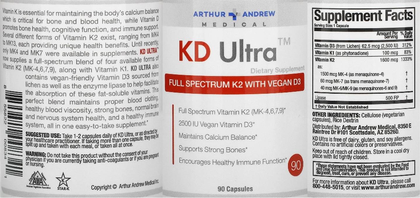 Arthur Andrew Medical, KD Ultra label