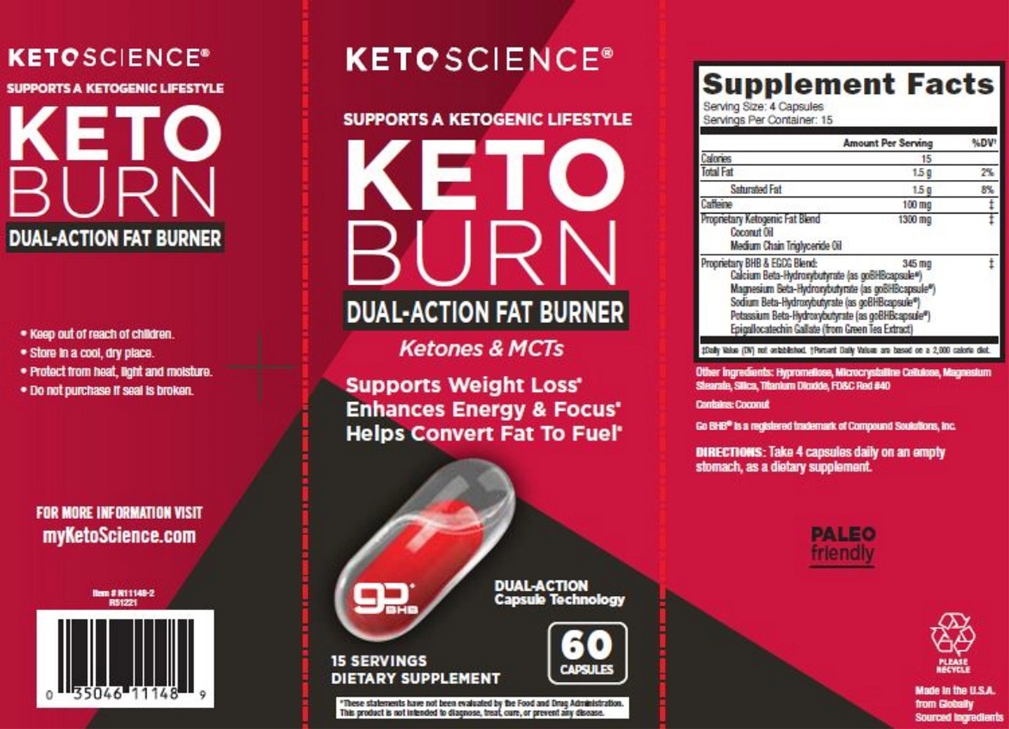 Keto Science, Keto Burn label