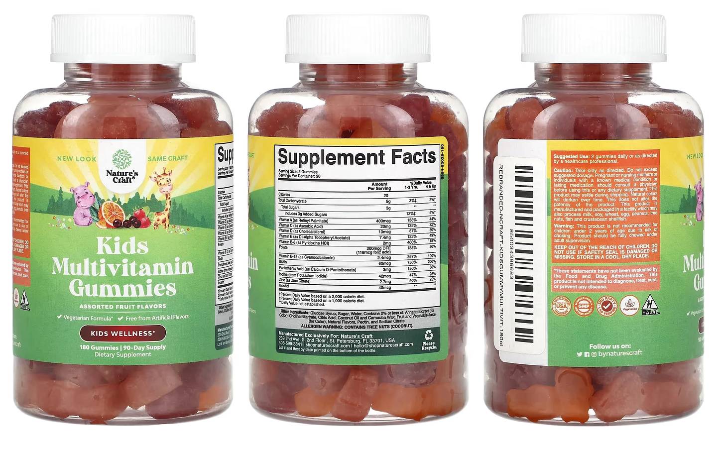 Nature's Craft, Kids Multivitamin Gummies packaging