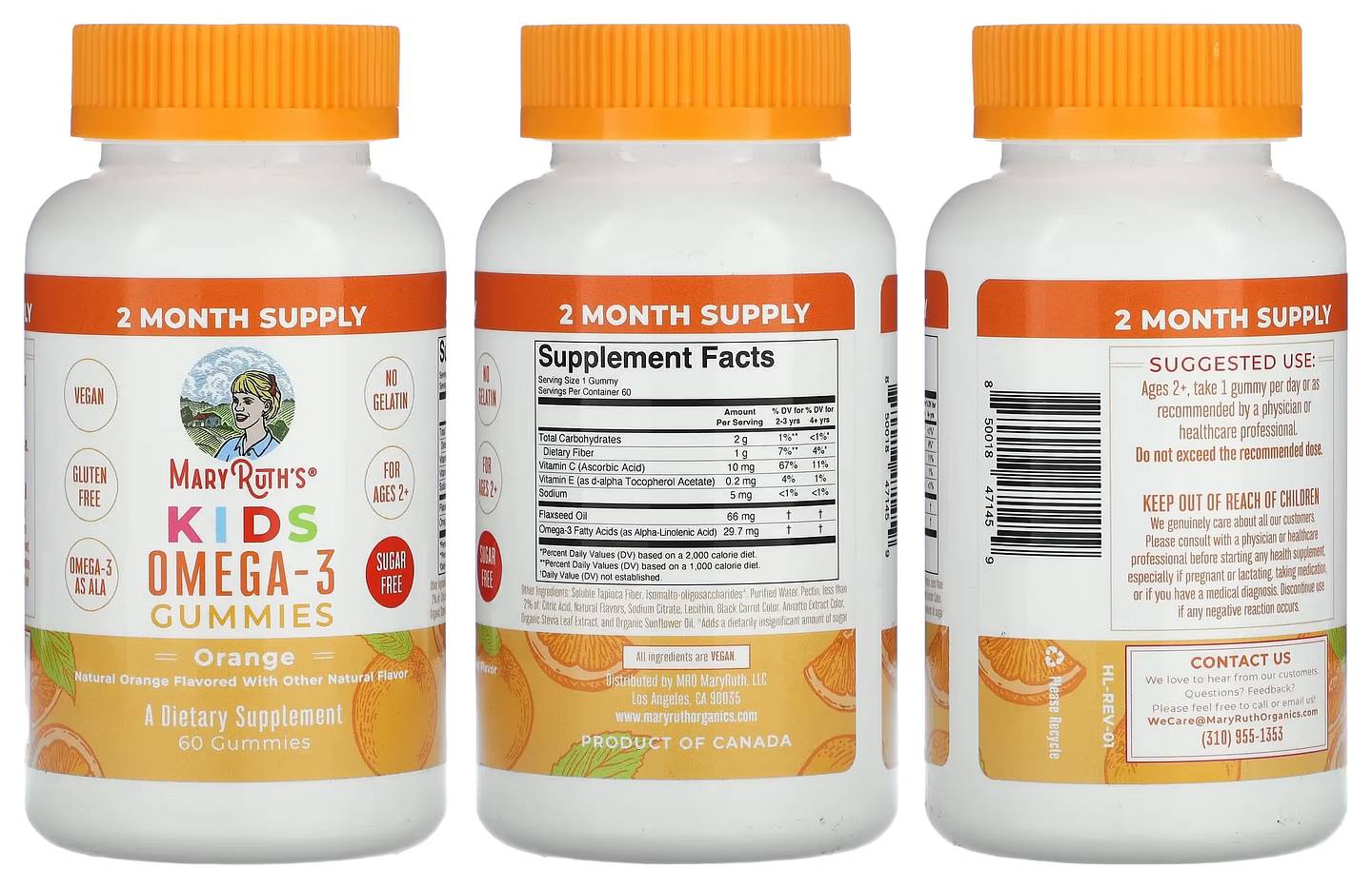 MaryRuth Organics, Kids Omega-3 Gummies packaging