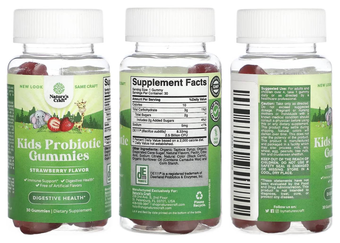 Nature's Craft, Kids Probiotic Gummies packaging